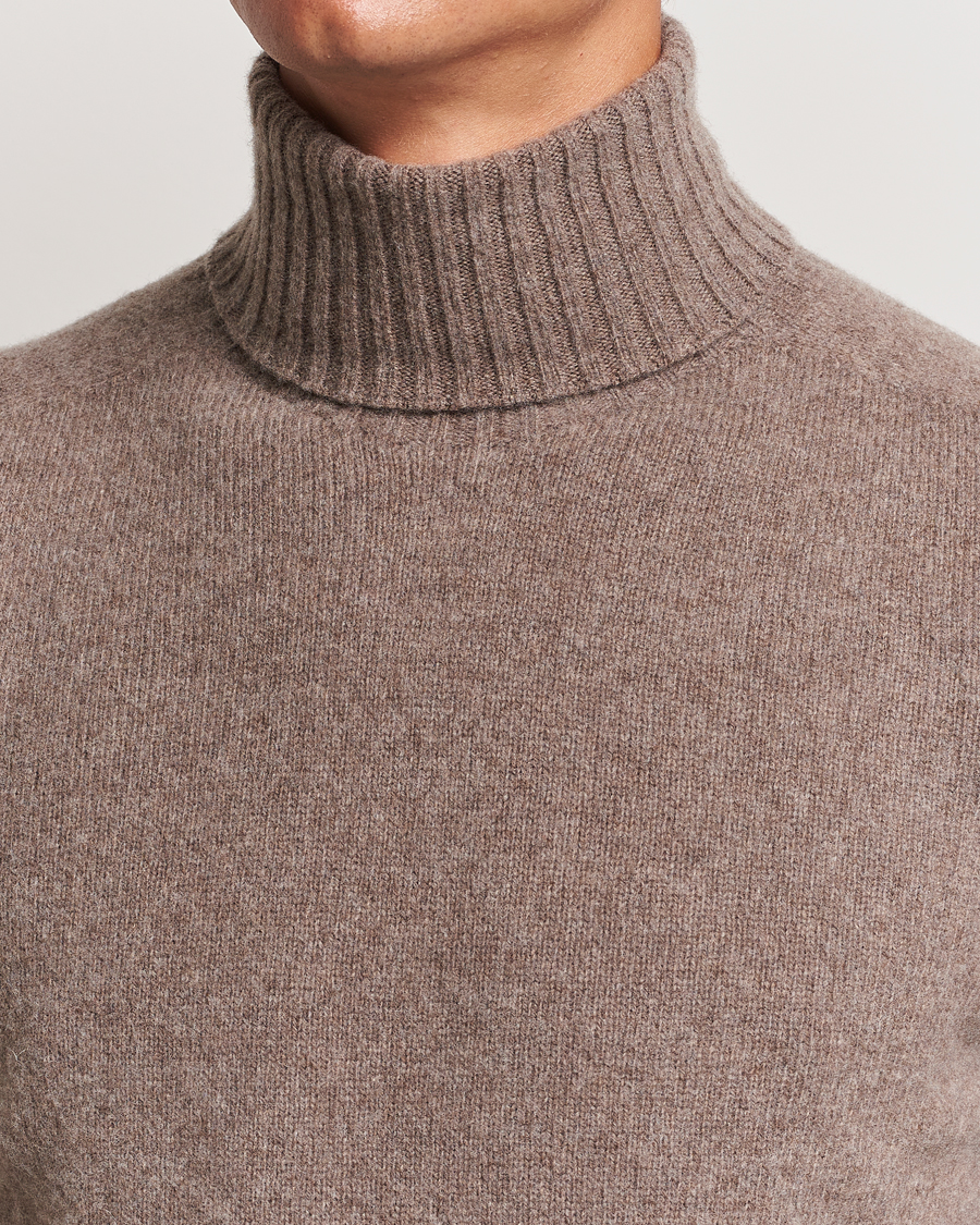 Herr | Tröjor | Altea | Wool/Cashmere Rollneck Taupe