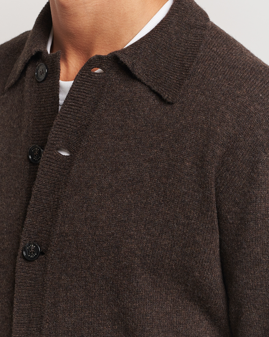 Herr | Tröjor | Altea | Shetland Collared Cardigan Brown