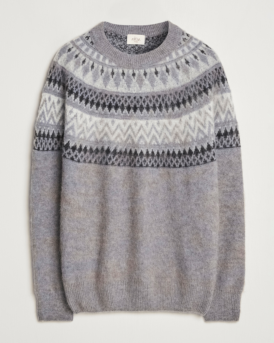 Herr | Tröjor | Altea | Wool/Cashmere Norwegian Sweater Grey