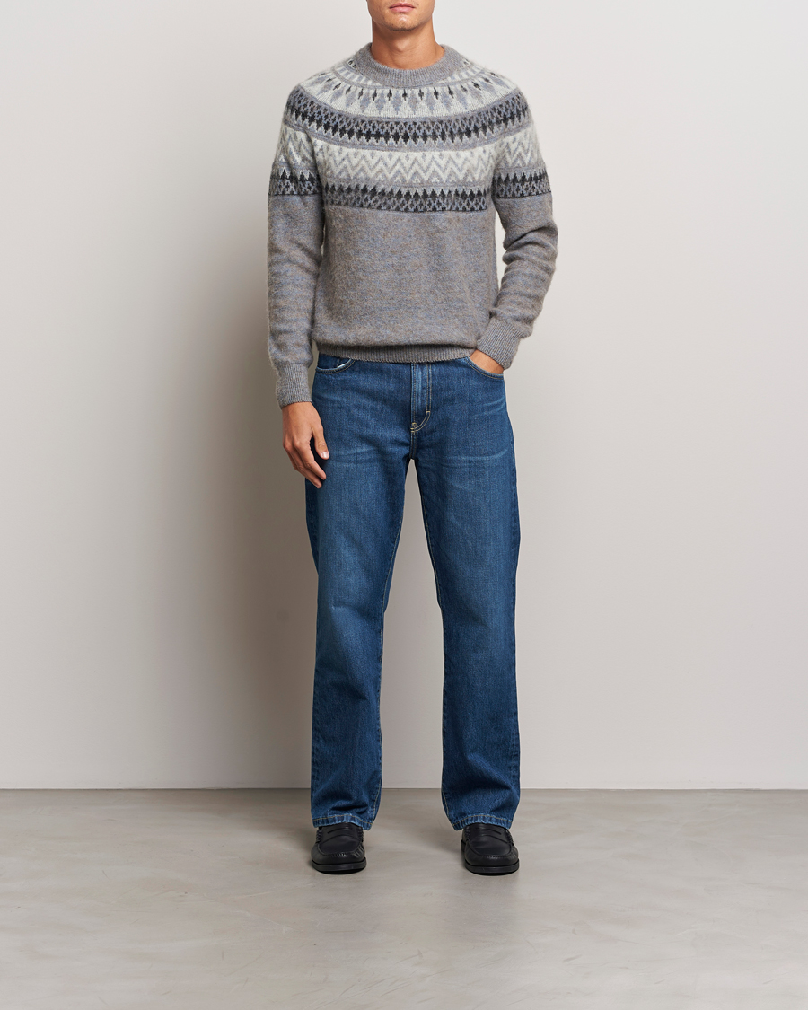Herr | Tröjor | Altea | Wool/Cashmere Norwegian Sweater Grey