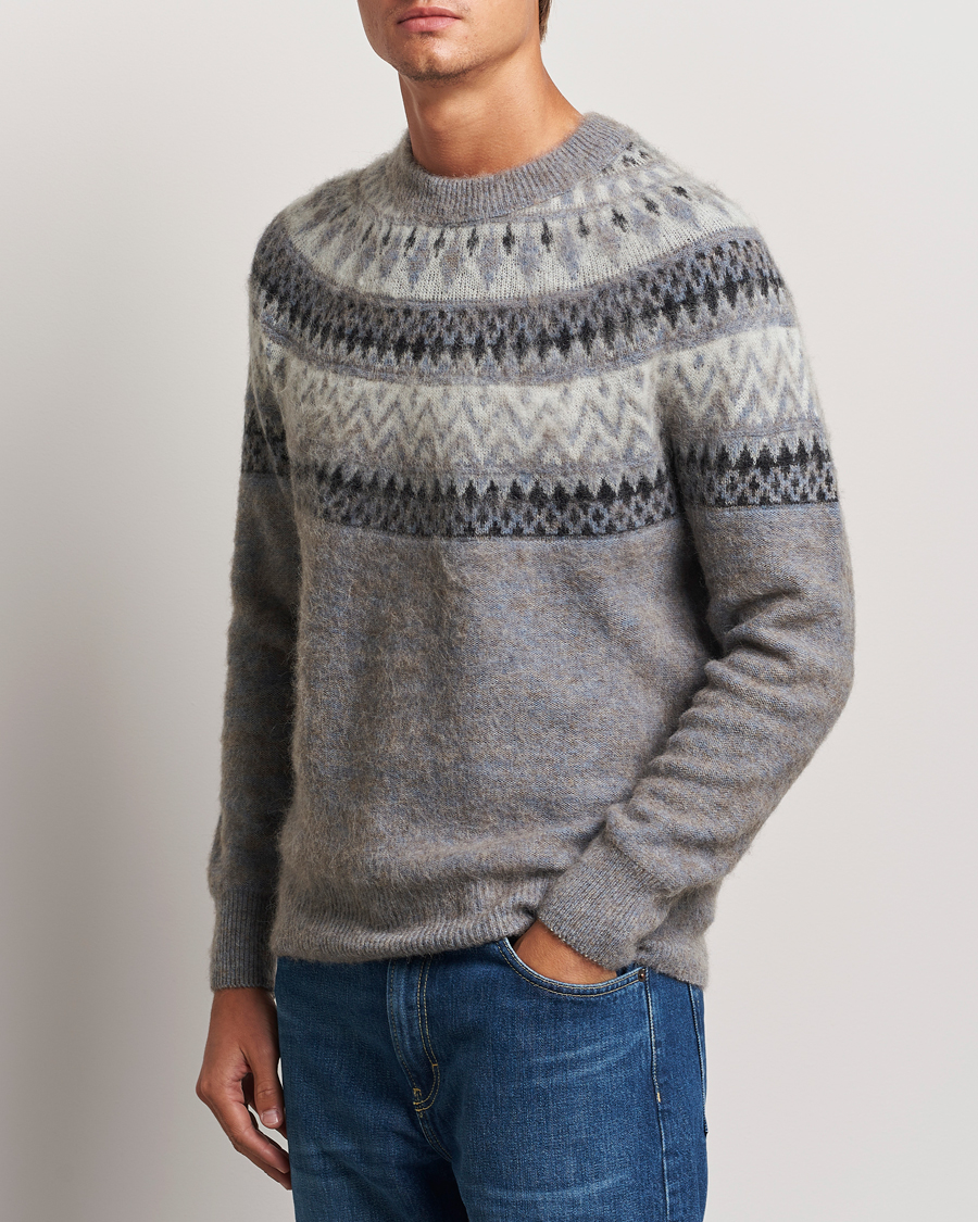 Herr | Tröjor | Altea | Wool/Cashmere Norwegian Sweater Grey