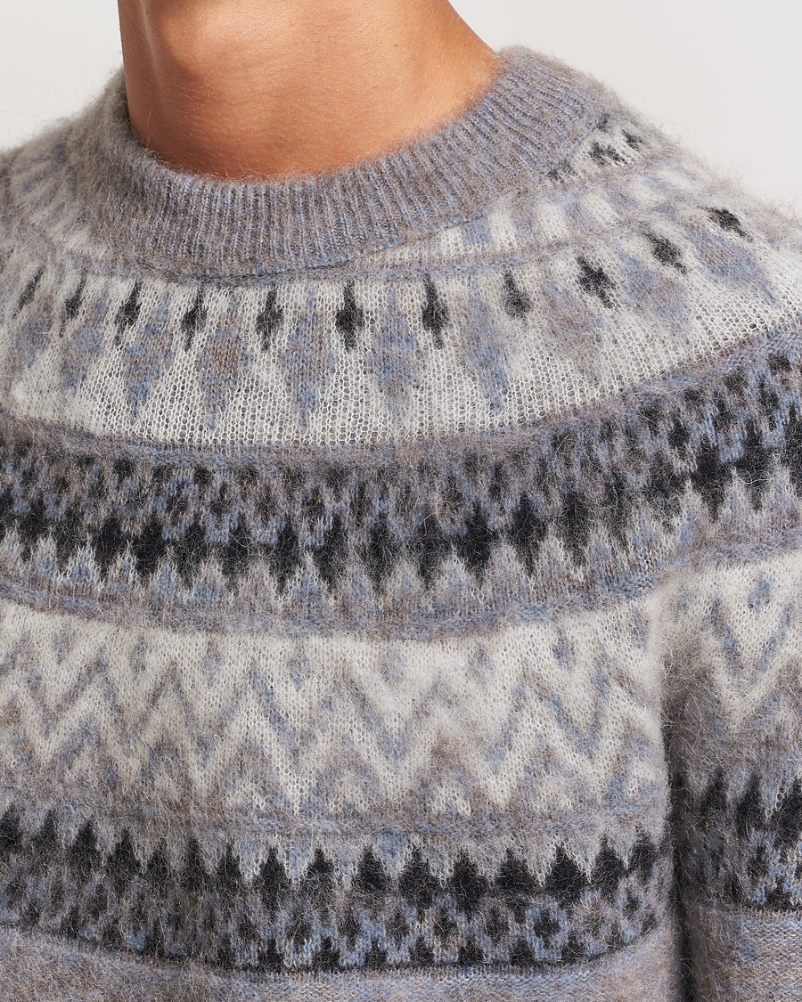 Herr | Tröjor | Altea | Wool/Cashmere Norwegian Sweater Grey