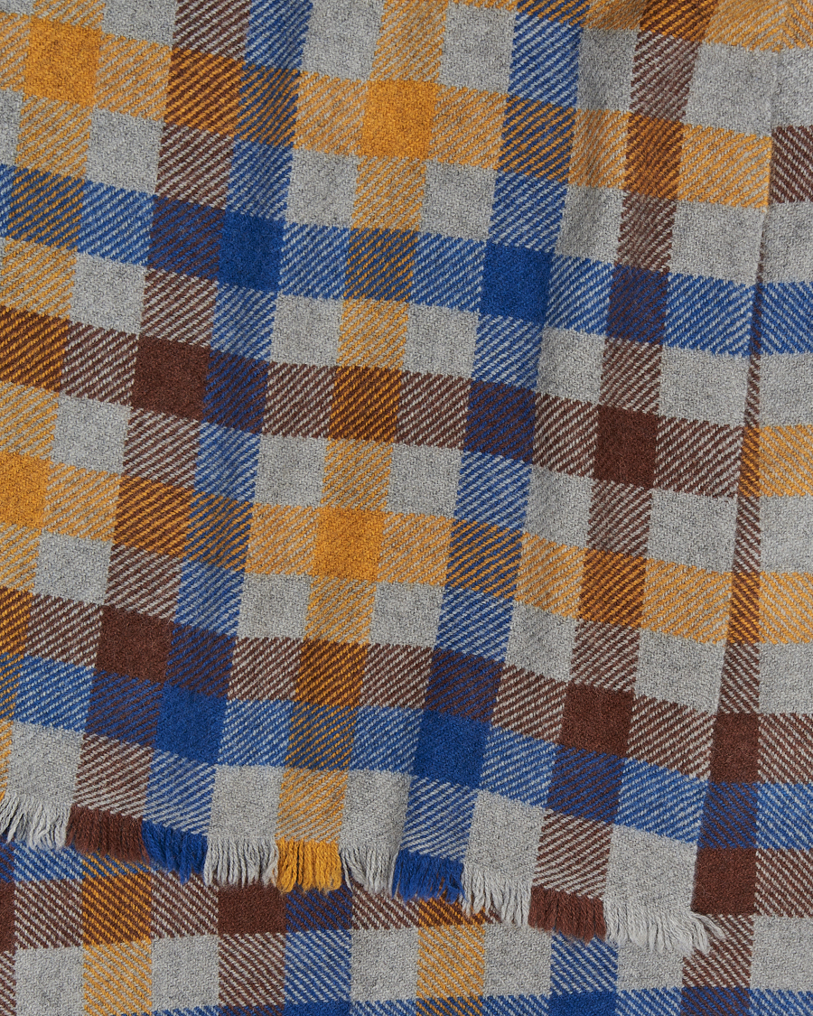 Herr | Altea Check Wool Scarf Yellow/Beige | Altea | Check Wool Scarf Yellow/Beige