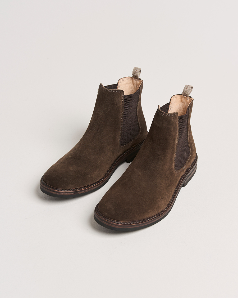 Herr | Astorflex Bitflex Dainite Chelsea Boot Dark Brown Suede | Astorflex | Bitflex Dainite Chelsea Boot Dark Brown Suede