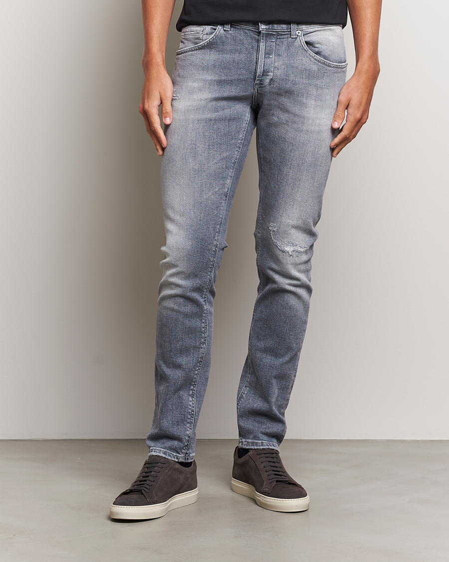 Herr | Jeans | Dondup | George Light Distressed Jeans Light Grey