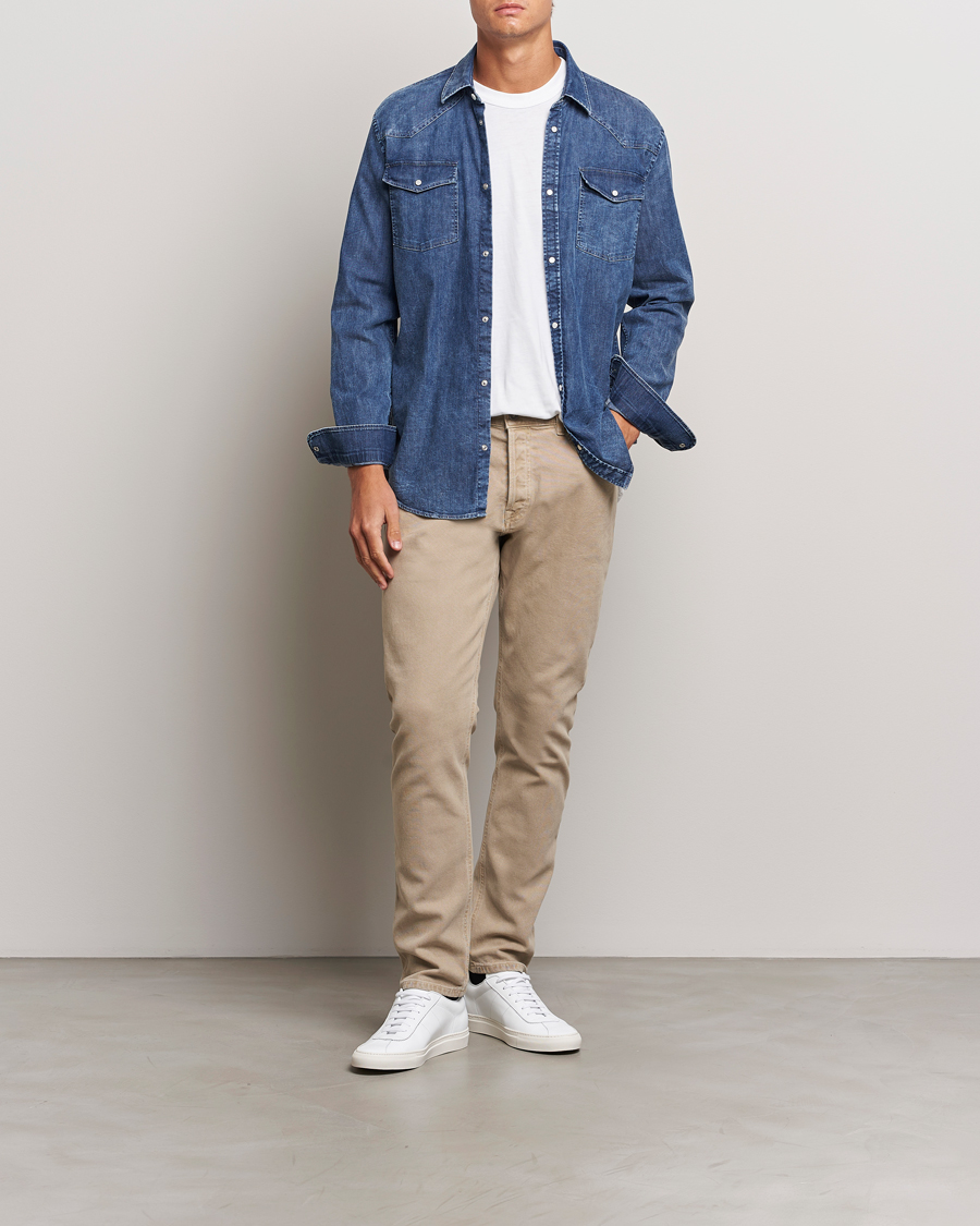 Herr | Byxor | Dondup | Icon 5-Pocket Pants Sand