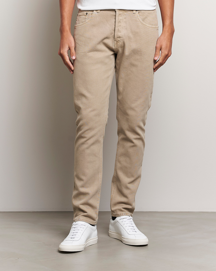 Herr | Byxor | Dondup | Icon 5-Pocket Pants Sand