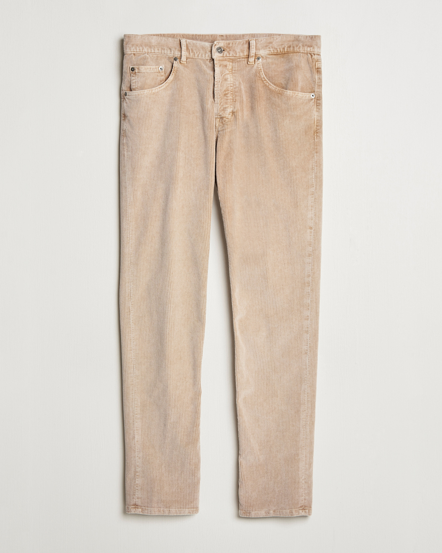 Herr | Byxor | Dondup | Icon Corduroy Trousers Light Beige