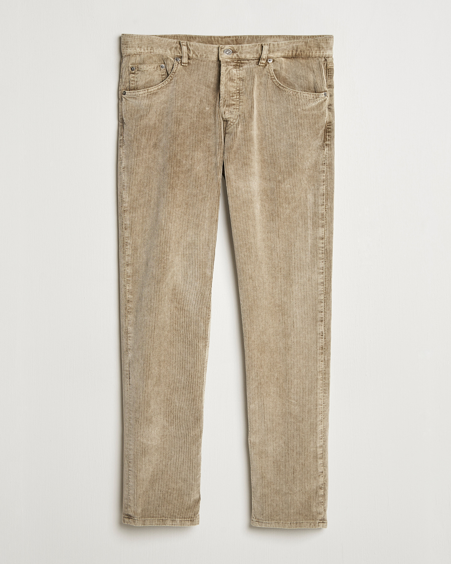 Herr | Byxor | Dondup | Icon Corduroy Trousers Khaki