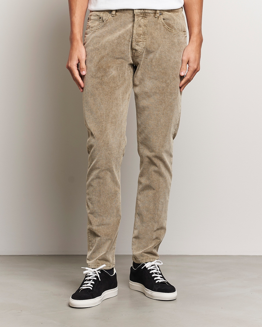 Herr | Byxor | Dondup | Icon Corduroy Trousers Khaki
