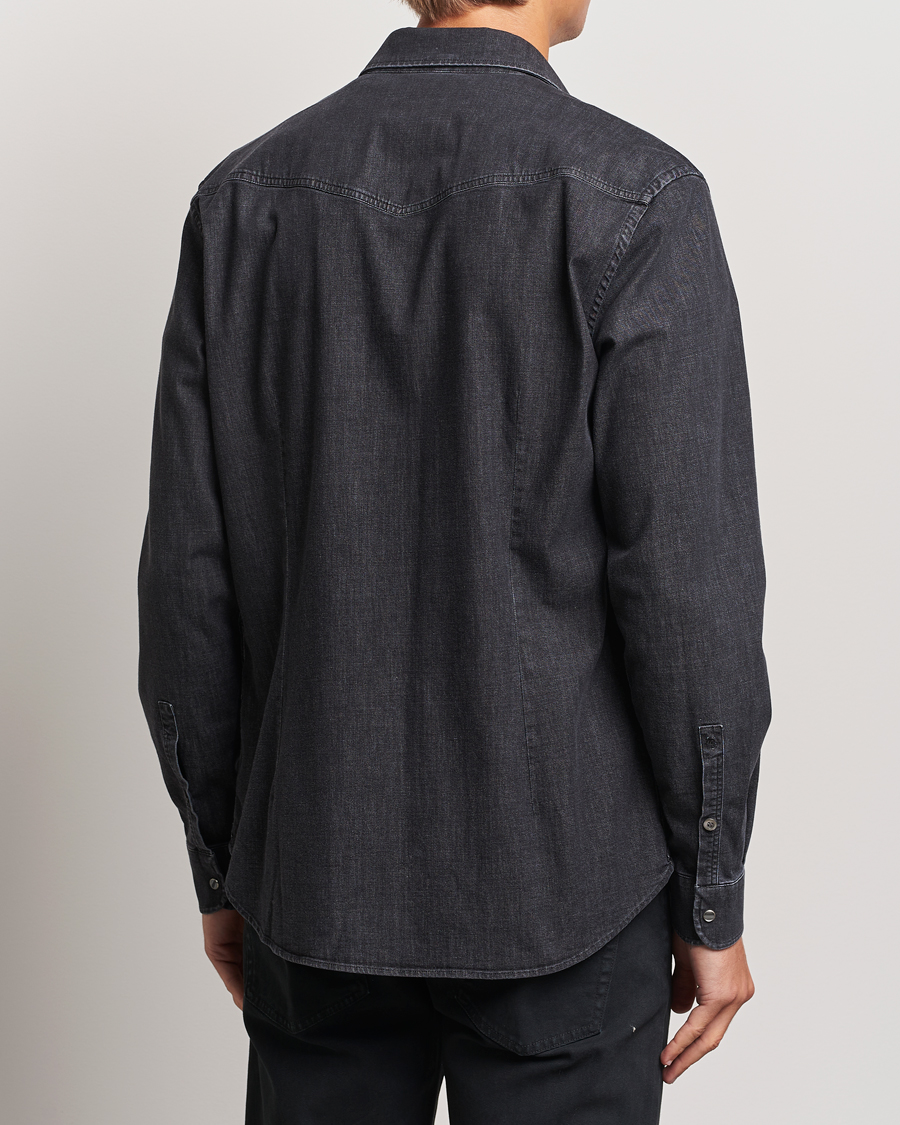 Herr | Skjortor | Dondup | Slim Fit Denim Shirt Washed Black
