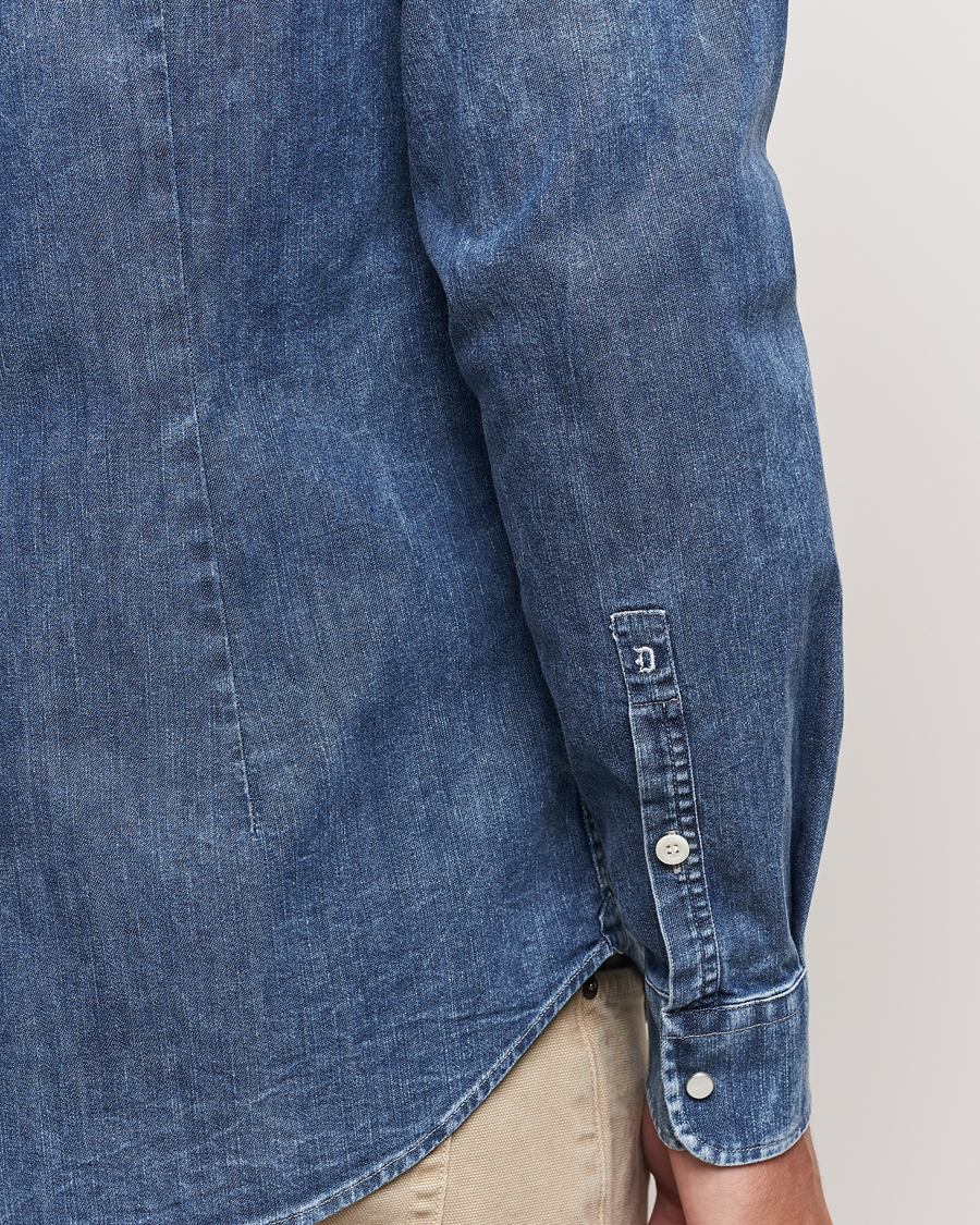 Herr | Skjortor | Dondup | Slim Fit Denim Shirt Medium Blue