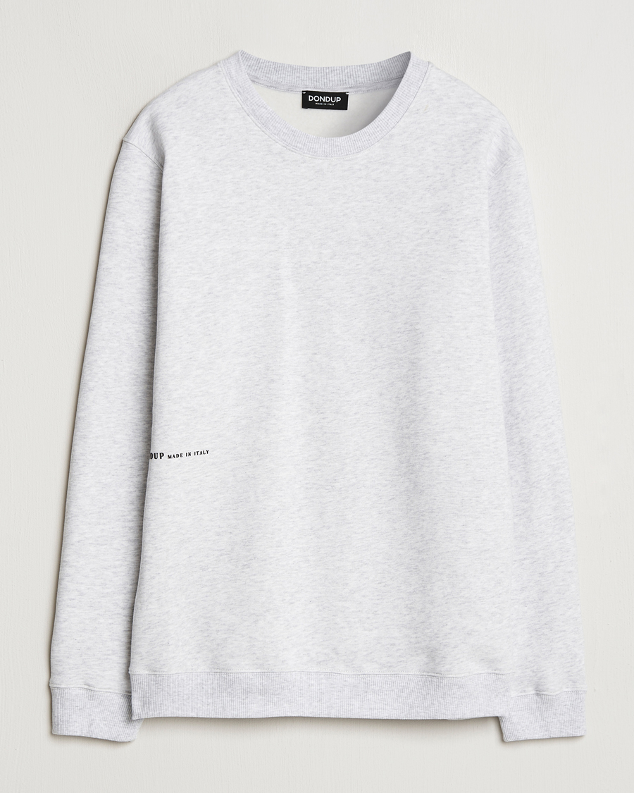 Herr | Tröjor | Dondup | Logo Crew Neck Sweatshirt Grey Melange