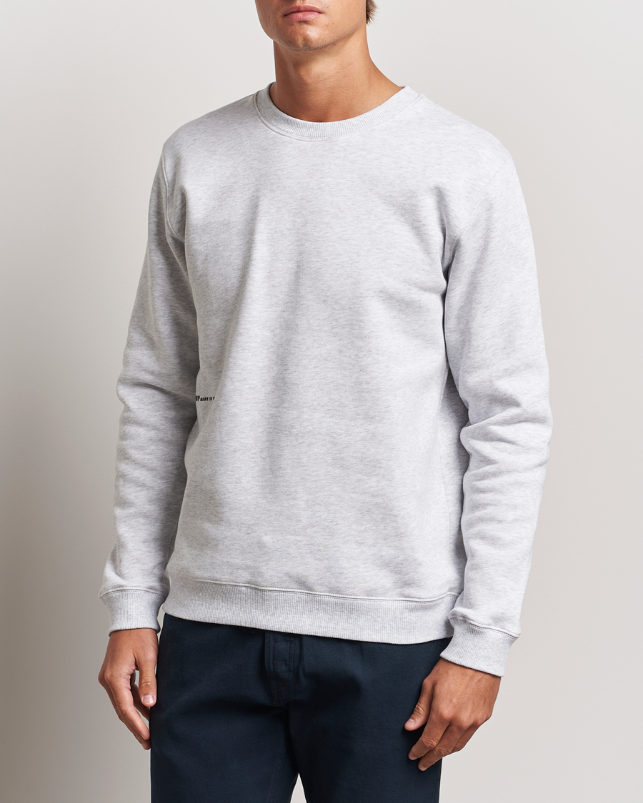Herr | Tröjor | Dondup | Logo Crew Neck Sweatshirt Grey Melange