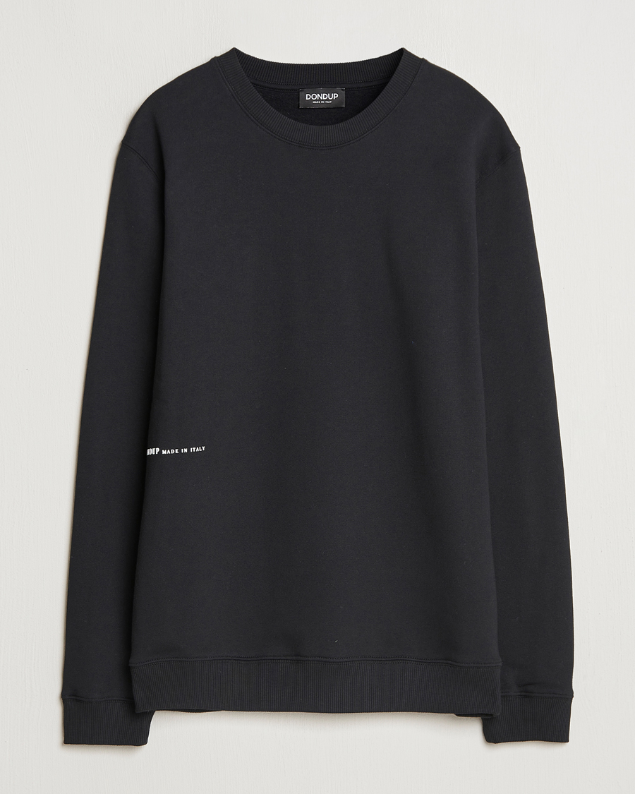 Herr | Tröjor | Dondup | Logo Crew Neck Sweatshirt Black