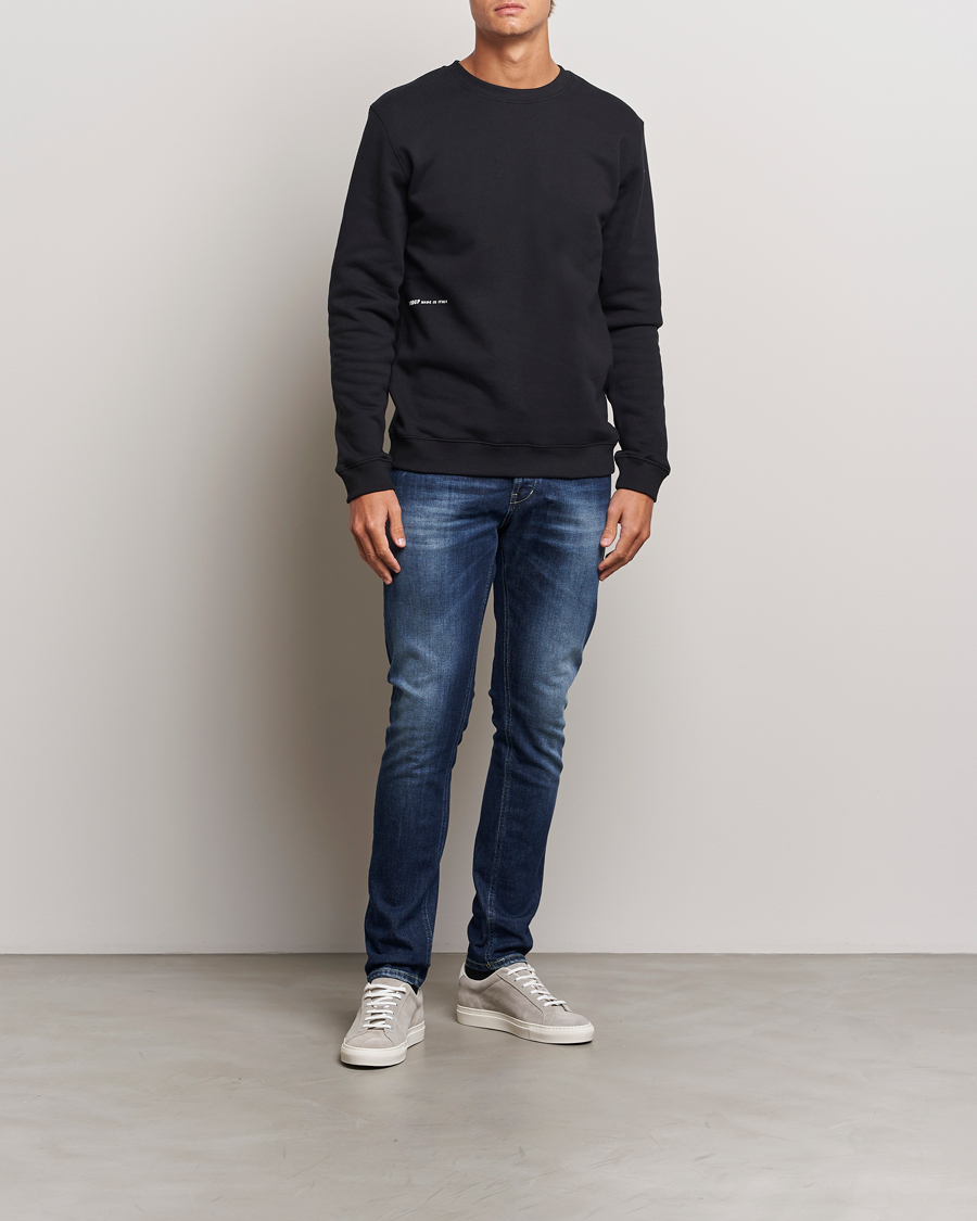 Herr | Tröjor | Dondup | Logo Crew Neck Sweatshirt Black