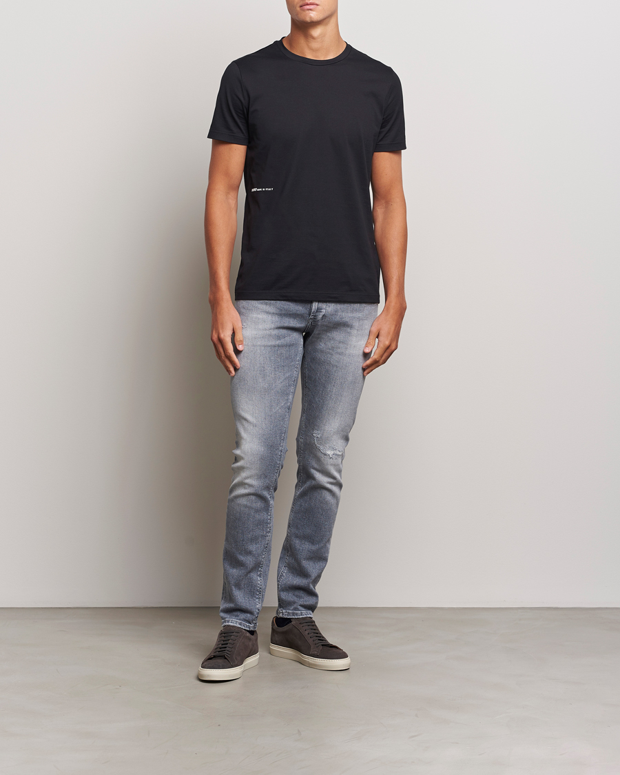 Herr | T-Shirts | Dondup | Logo Crew Neck T-Shirt Black