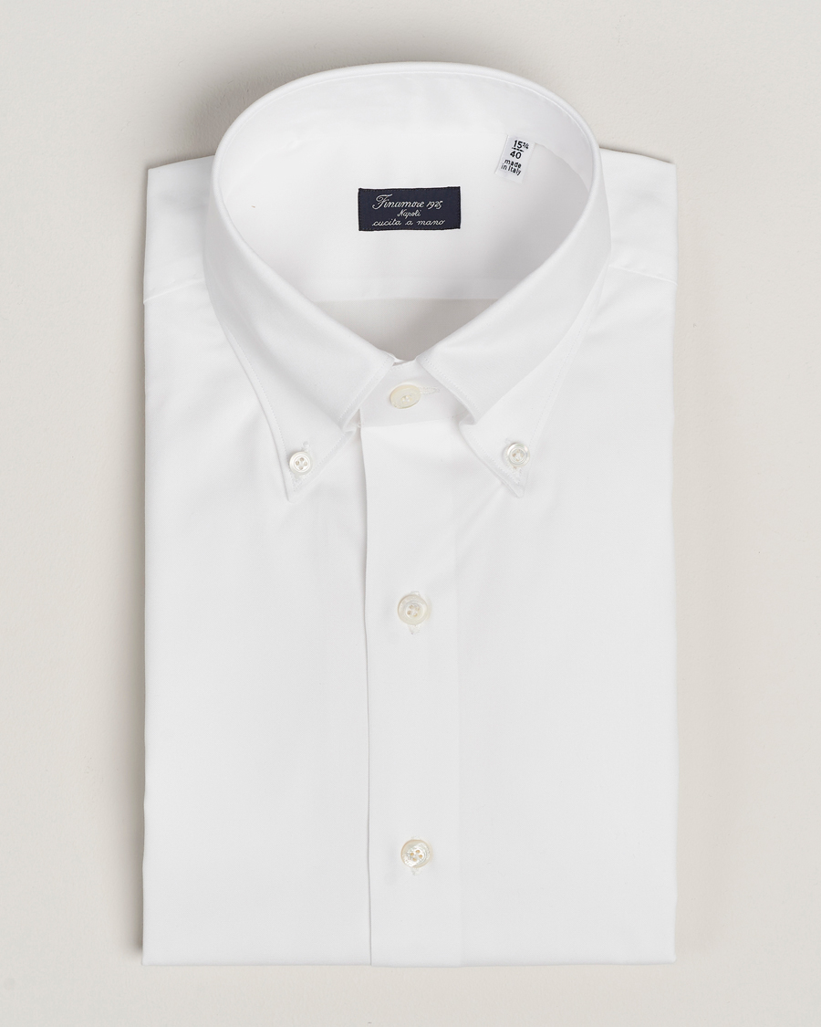 Herr | Skjortor | Finamore Napoli | Milano Slim Oxford Button Down Shirt White