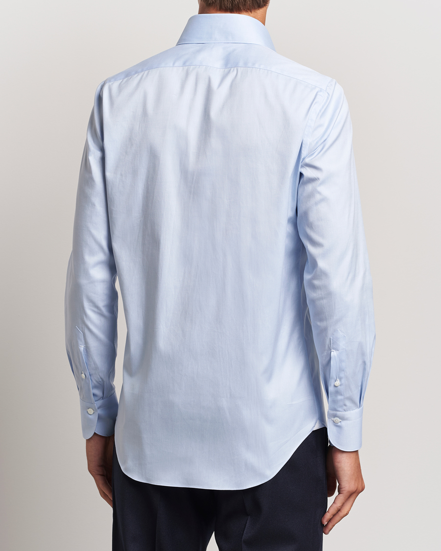 Herr | Skjortor | Finamore Napoli | Milano Slim Oxford Button Down Shirt Light Blue