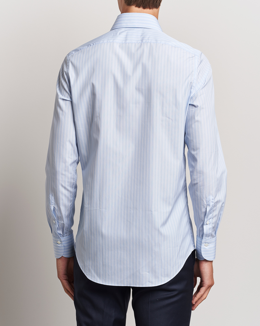 Herr | Skjortor | Finamore Napoli | Milano Slim Giza 170 Striped Dress Shirt Blue