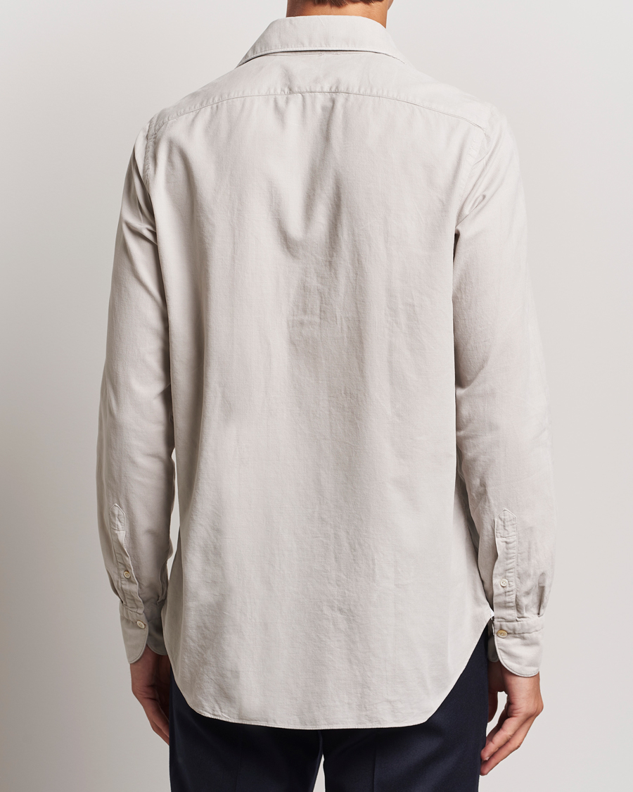 Herr | Skjortor | Finamore Napoli | Gaeta Corduroy Shirt Light Beige