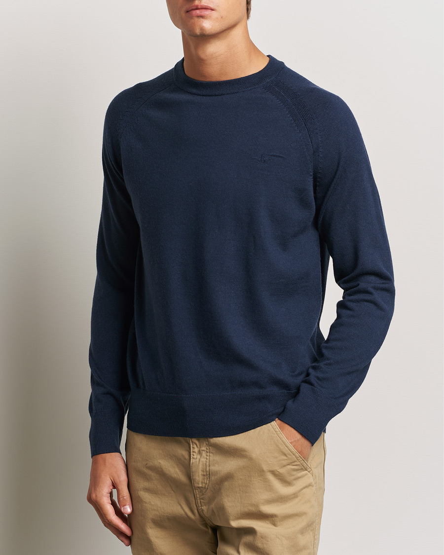 Herr | Tröjor | Dockers | Washable Merino Crewneck Navy Blazer