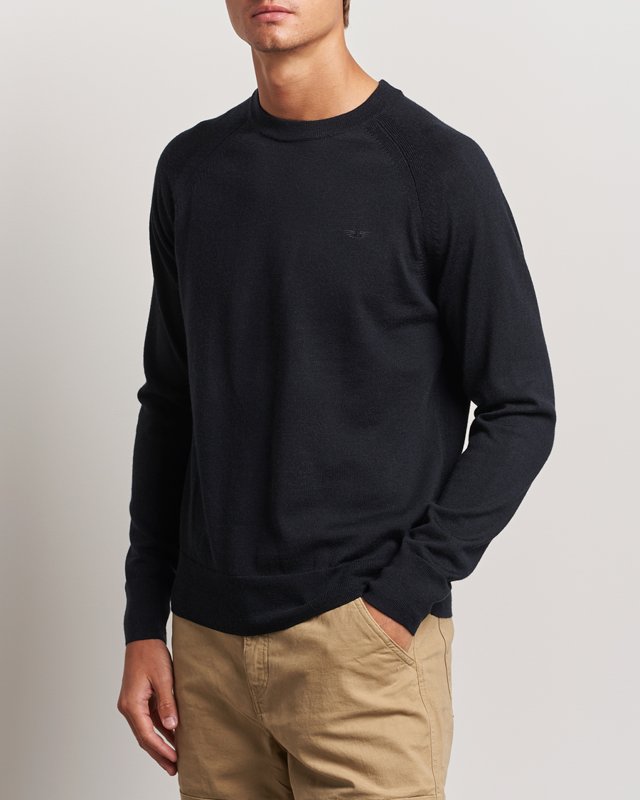 Herr | Tröjor | Dockers | Washable Merino Crewneck Black