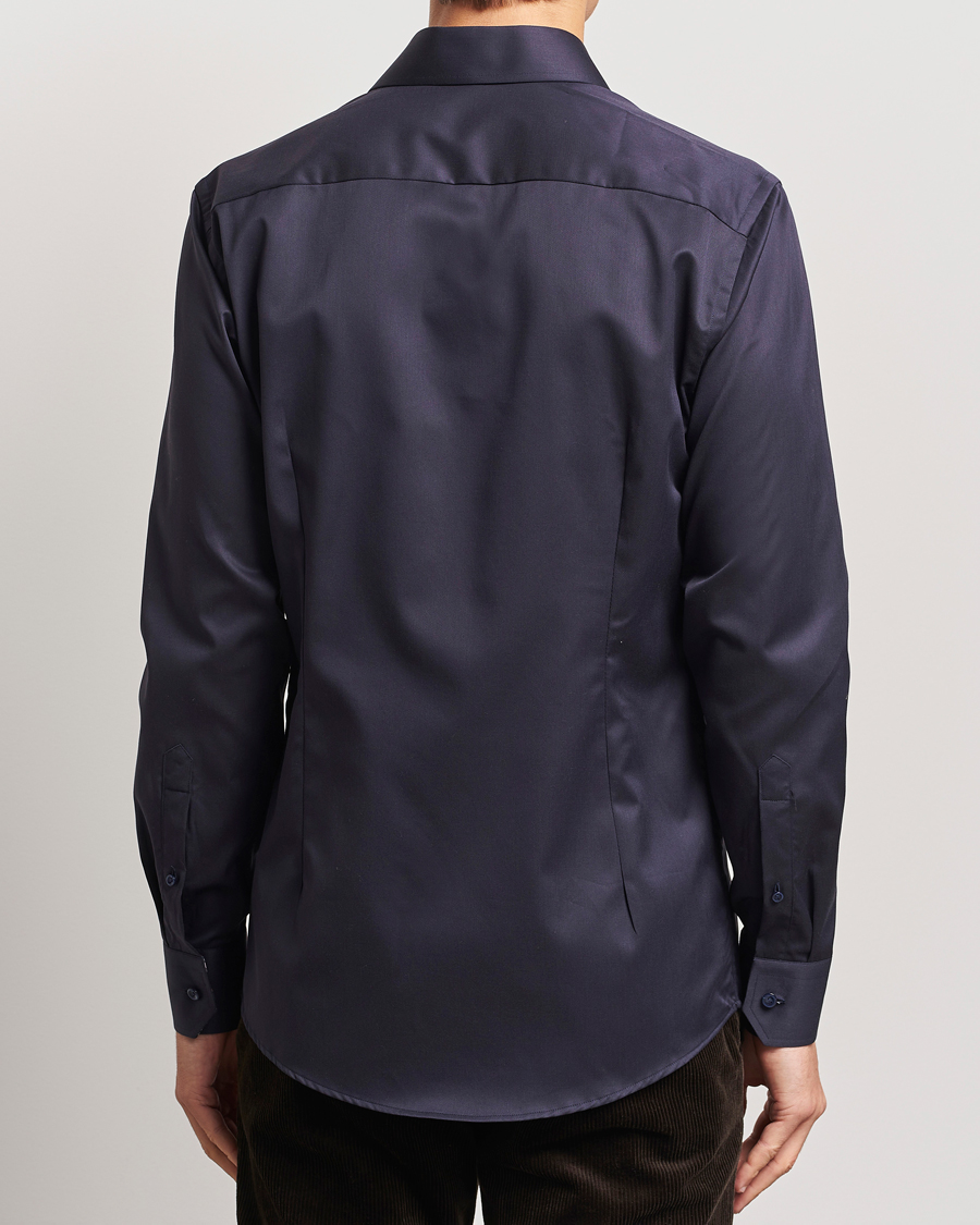 Herr | Skjortor | Eton | Slim Fit Signature Twill Contrast Shirt Navy