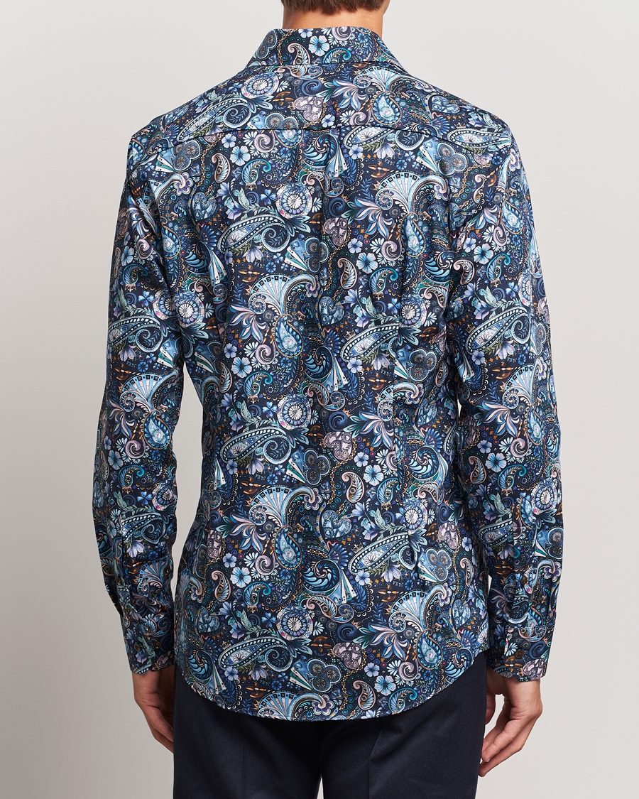 Herr | Skjortor | Eton | Slim Fit Signature Twill Printed Shirt Navy