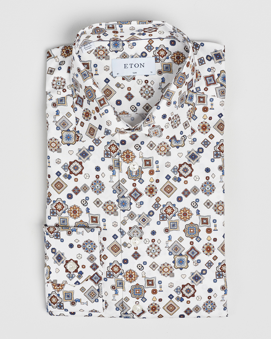 Herr | Skjortor | Eton | Slim Fit Signature Twill Printed Shirt Multi