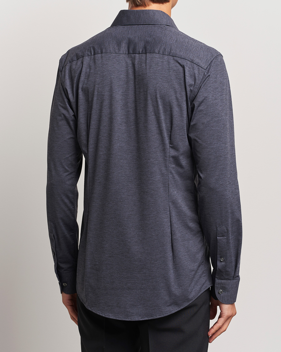 Herr | Skjortor | Eton | Slim Fit Four Way Stretch Shirt Dark Grey