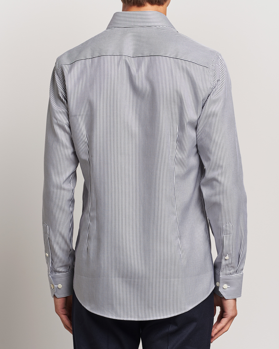 Herr | Skjortor | Eton | Slim Fit Signature Twill Striped Shirt Grey/White