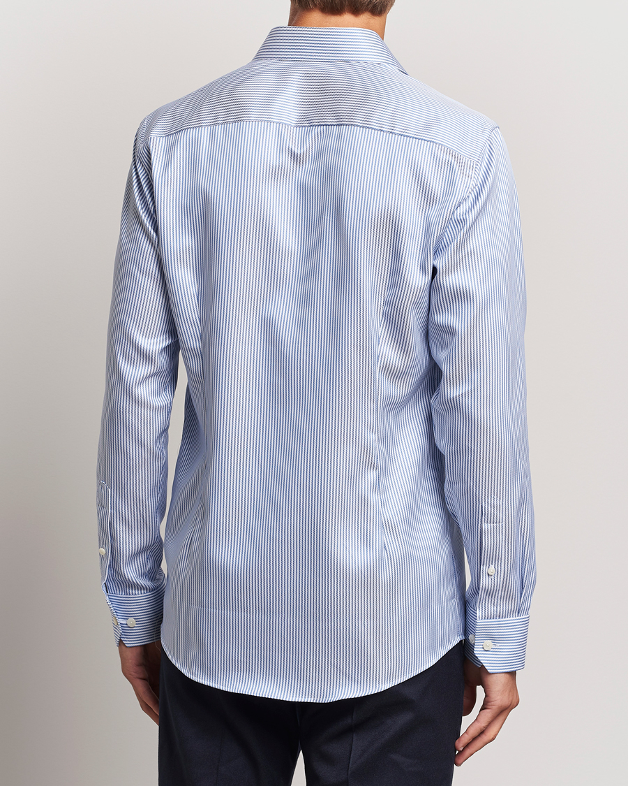 Herr | Skjortor | Eton | Slim Fit Signature Twill Striped Shirt Blue/White