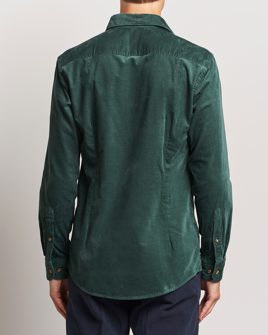 Herr | Skjortor | Eton | Slim Fit Fine Wale Corduroy Shirt Dark Green