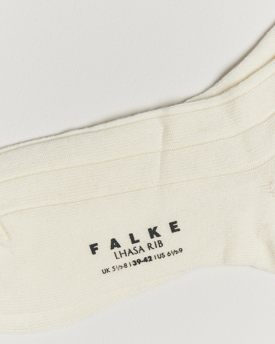 Herr | Underkläder | Falke | Lhasa Cashmere Socks Off White