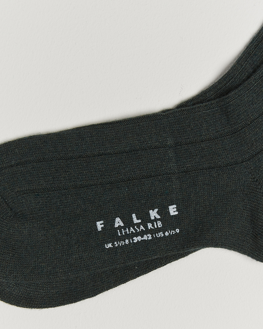 Herr | Underkläder | Falke | Lhasa Cashmere Socks Forest Green