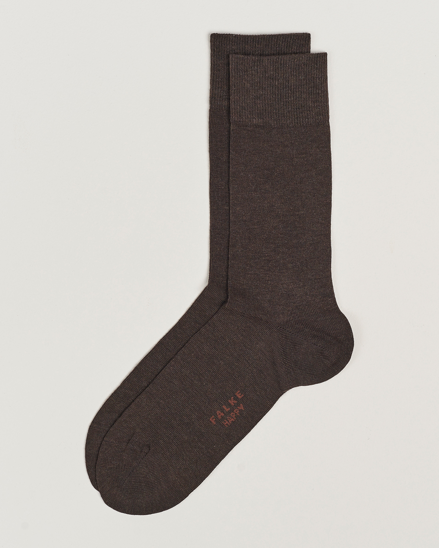 Herr | Underkläder | Falke | Happy 2-Pack Cotton Socks Dark Brown