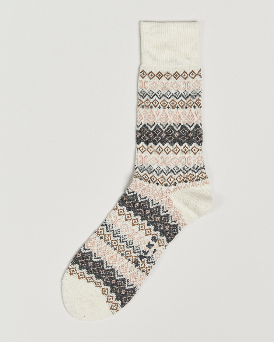 Herr | Underkläder | Falke | Aspen Fairisle Socks Off White