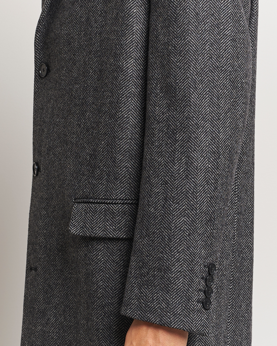 Herr | Jackor | Filippa K | Relaxed Wool Coat Grey Herringbone
