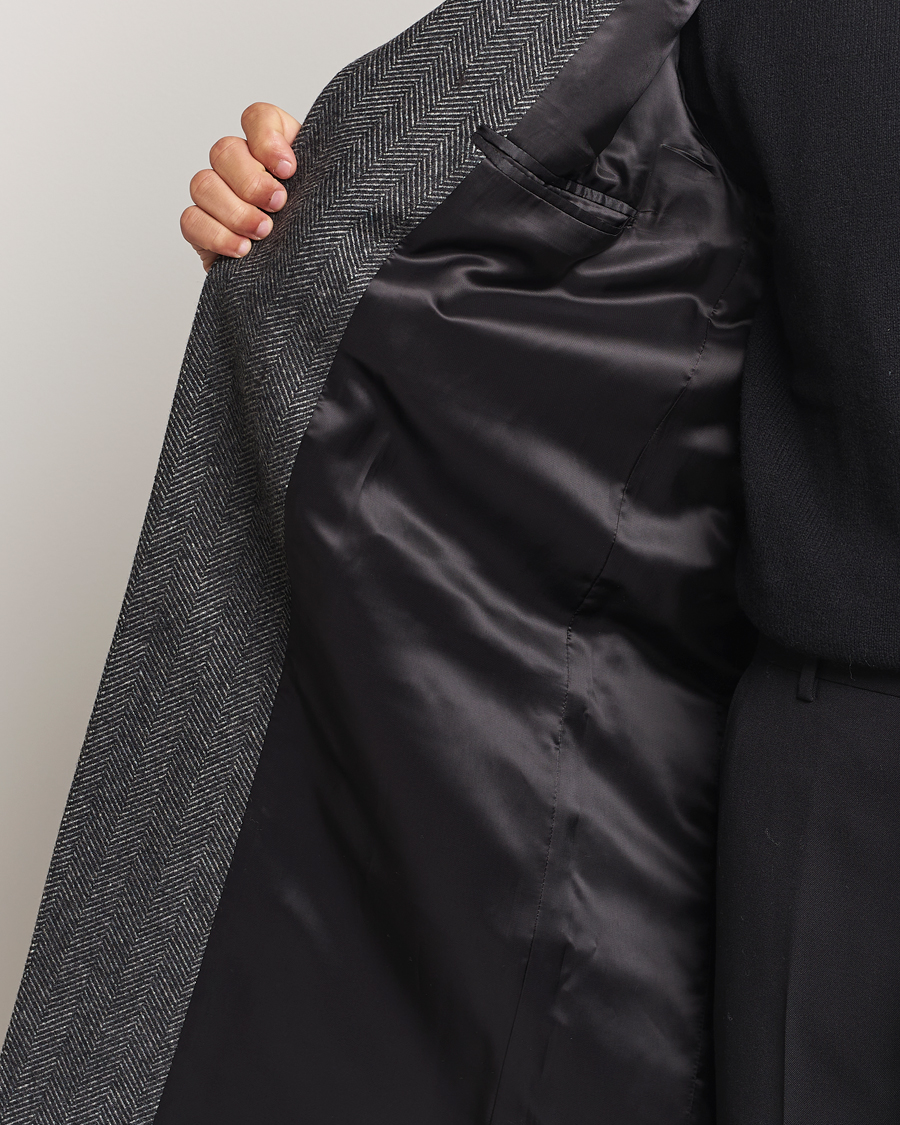 Herr | Jackor | Filippa K | Relaxed Wool Coat Grey Herringbone