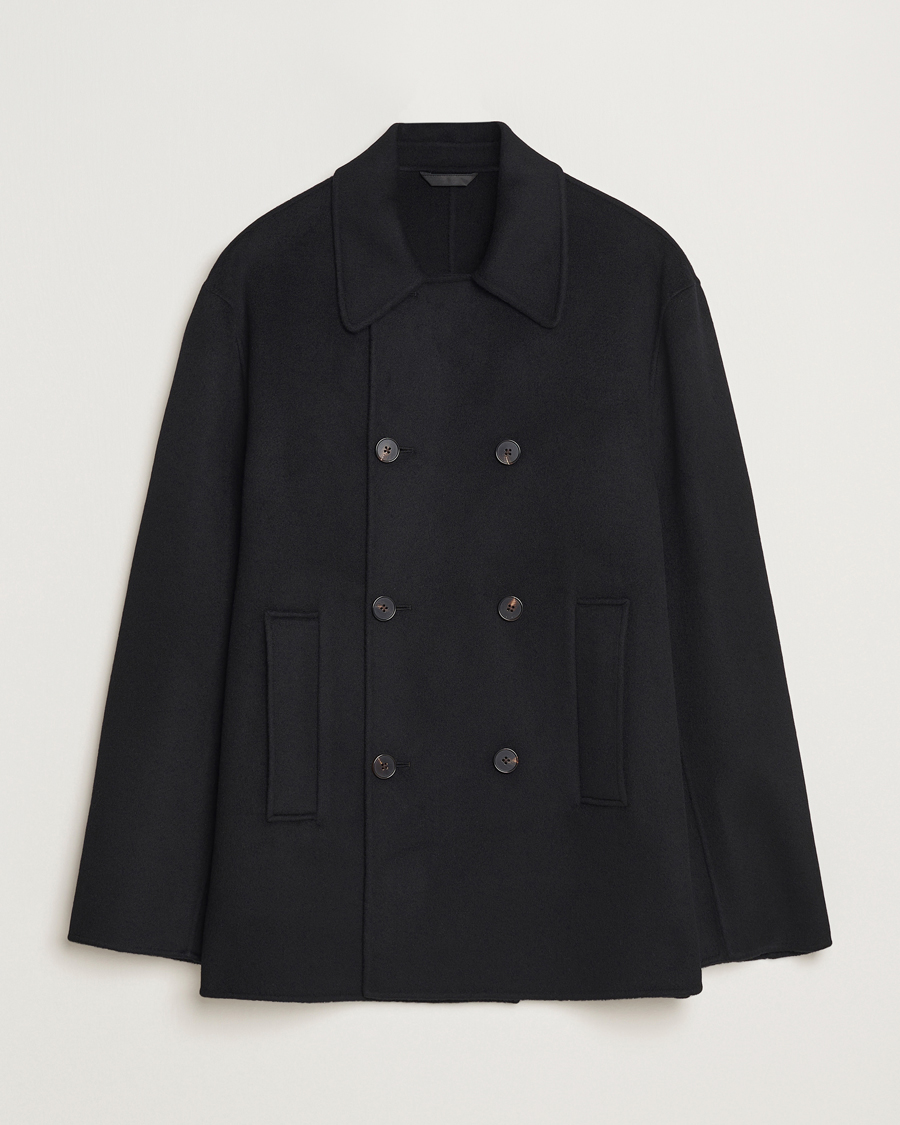 Herr | Jackor | Filippa K | Double Faced Wool Peacoat Black