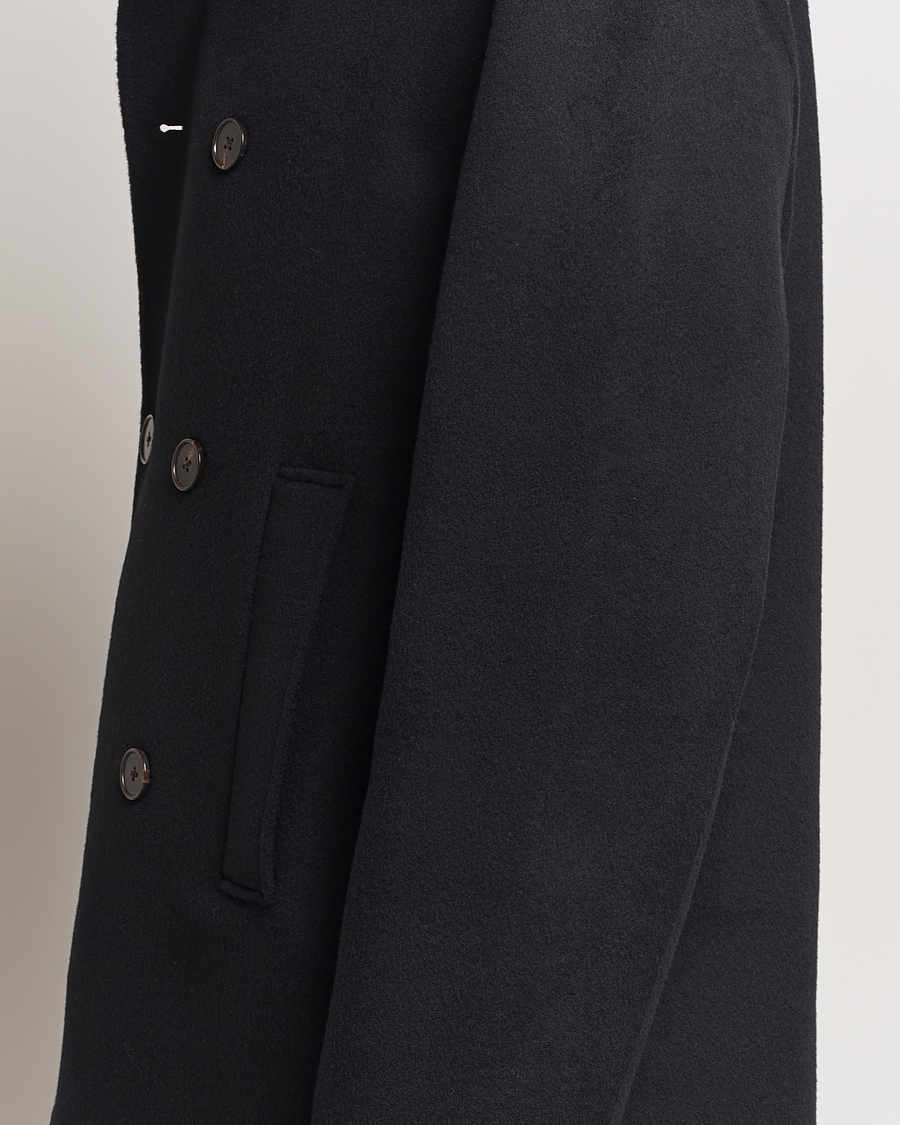 Herr | Jackor | Filippa K | Double Faced Wool Peacoat Black