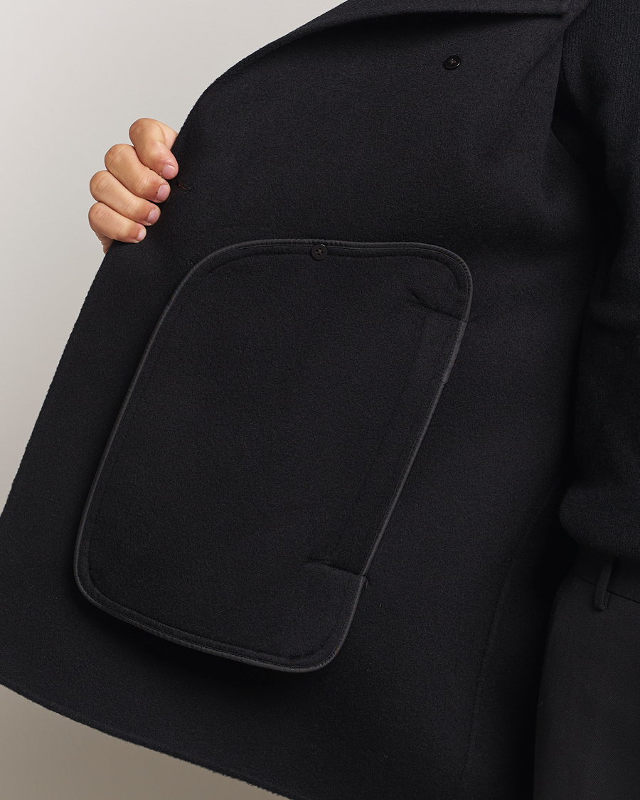 Herr | Jackor | Filippa K | Double Faced Wool Peacoat Black