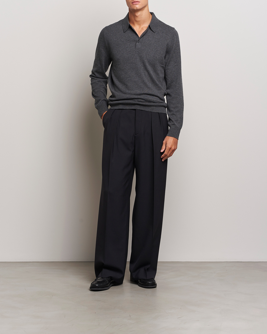 Herr | Byxor | Filippa K | Milo Wide Wool Trousers Black