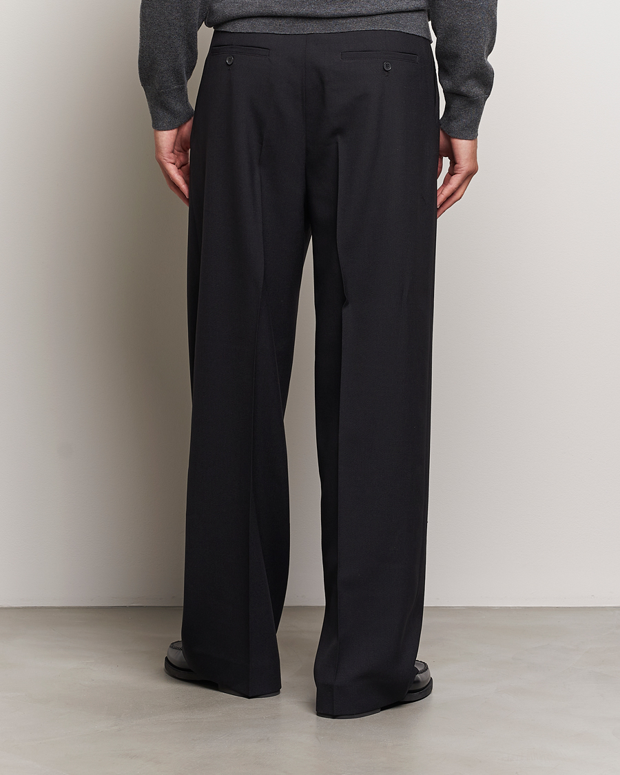 Herr | Byxor | Filippa K | Milo Wide Wool Trousers Black