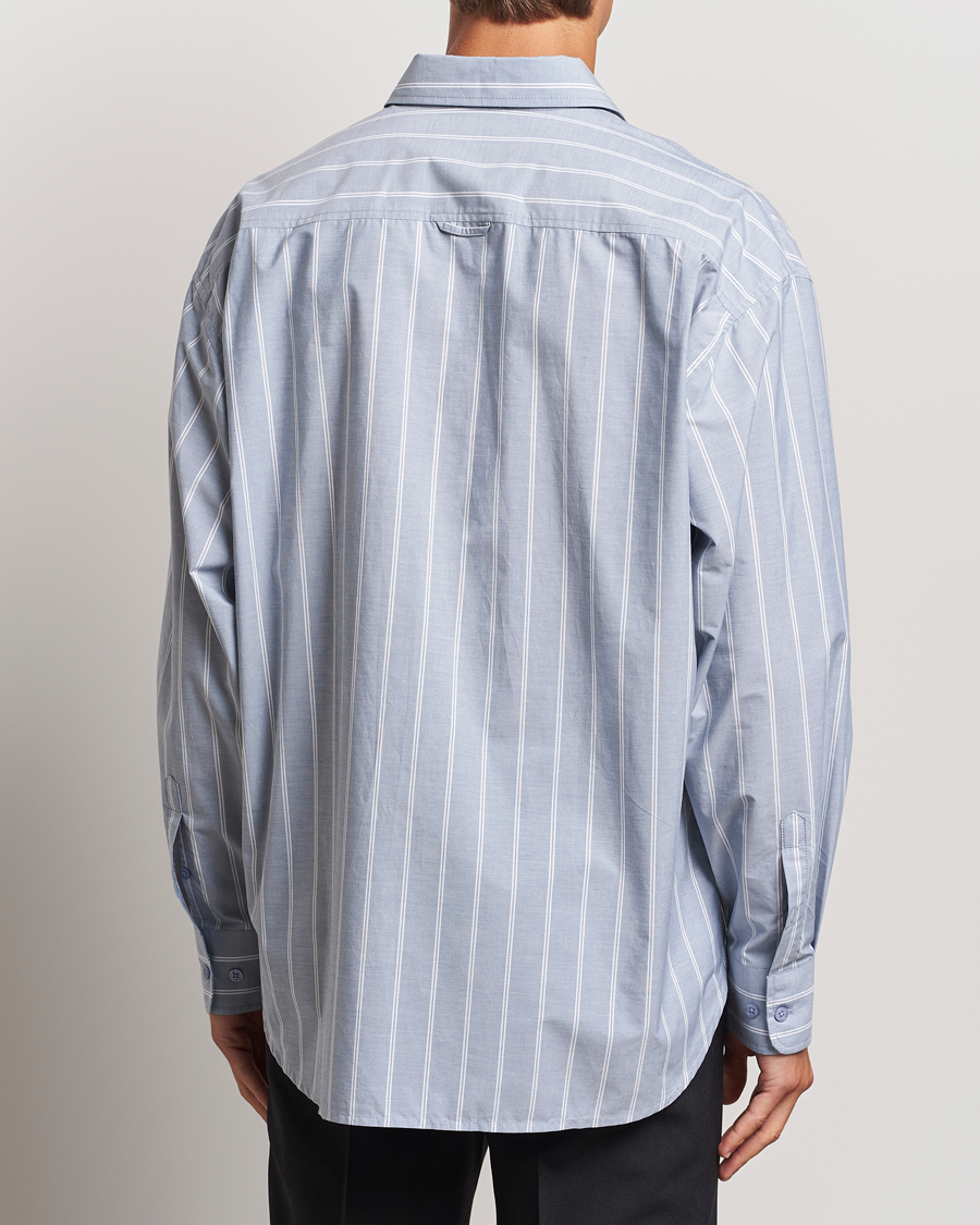 Herr | Skjortor | Filippa K | Striped Cotton Poplin Shirt Blue/White
