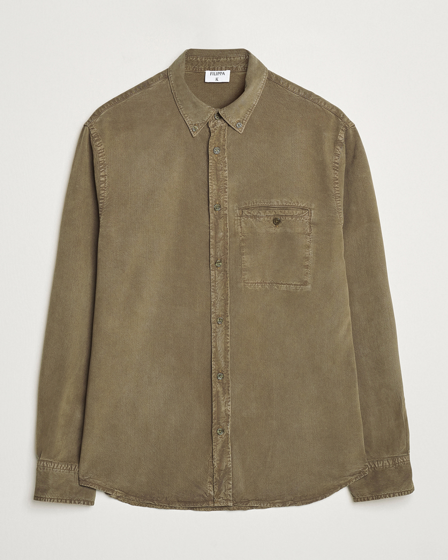 Herr | Skjortor | Filippa K | Zachary Lyocell Shirt Dark Sage