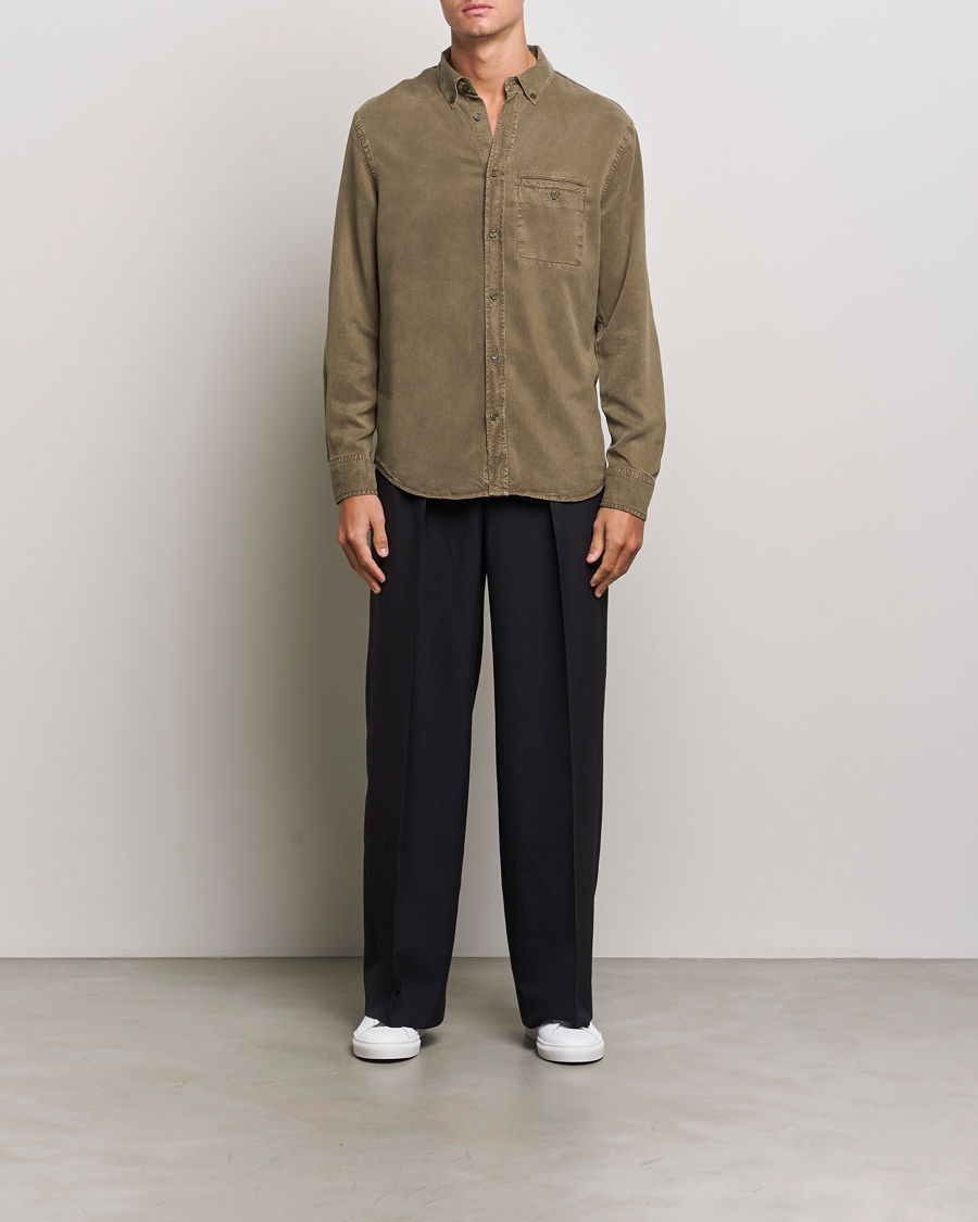 Herr | Skjortor | Filippa K | Zachary Lyocell Shirt Dark Sage