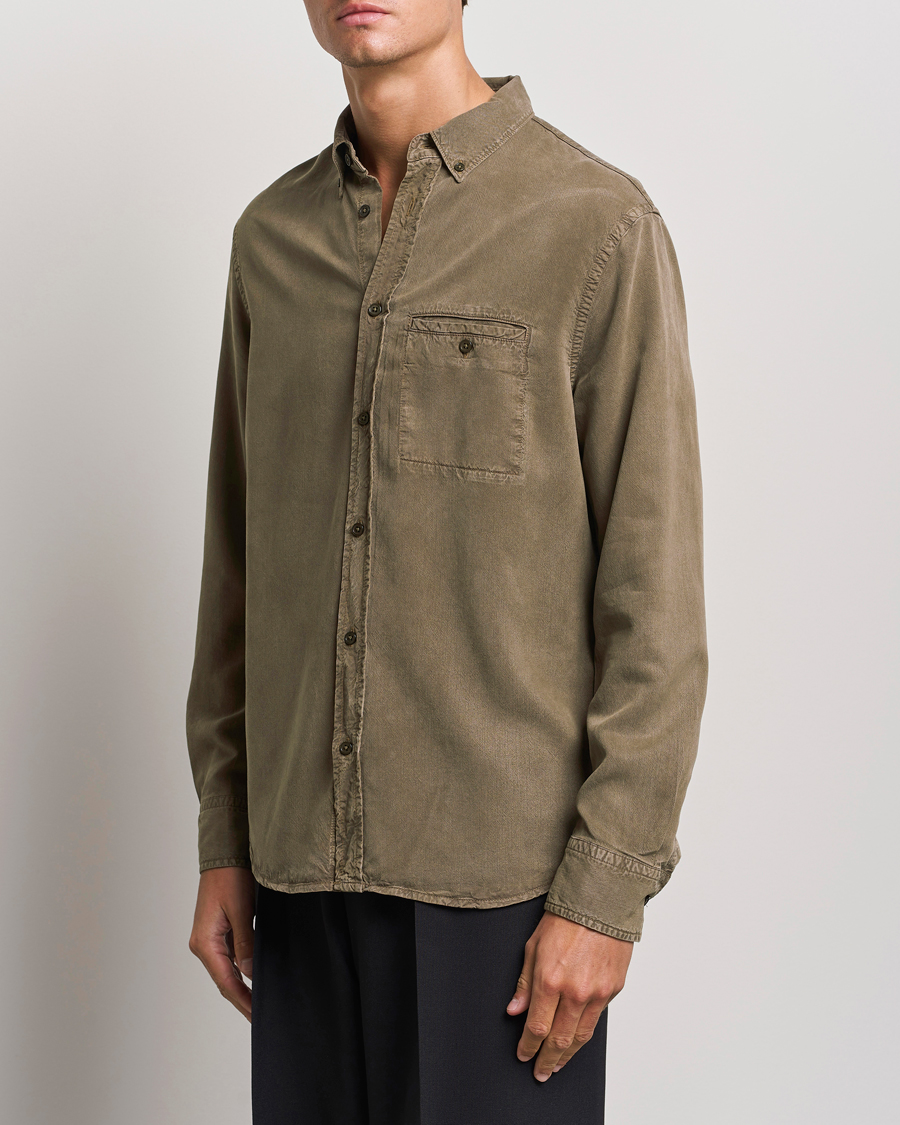 Herr | Skjortor | Filippa K | Zachary Lyocell Shirt Dark Sage