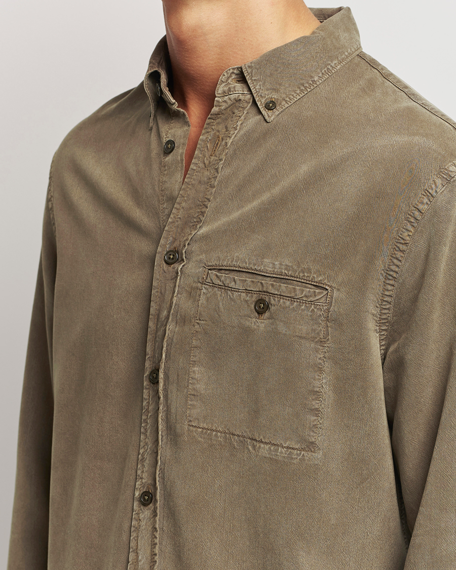 Herr | Skjortor | Filippa K | Zachary Lyocell Shirt Dark Sage